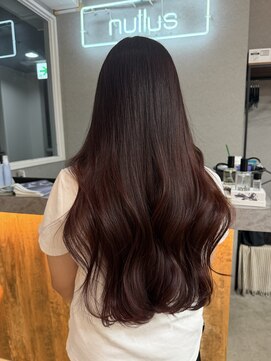 ヌル ヘア デザイン(nullus hair desigh) ブリーチなしダブルカラー/秋ボルドー