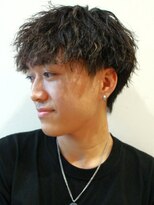 メンズサロンオー 宮崎(Men's salon O.)&nbsp;波巻きパーマ マッシュウルフ 無造作パーマ 束感 20代 ３０代