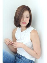 王道ナチュラルボブで大人可愛いスタイル!