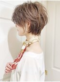 30代40代におすすめショートボブアッシュブラウンネオウルフ
