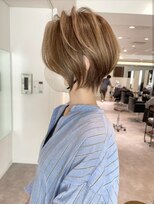 大人可愛い小顔ひし形クビレ丸み20代30代40代大人ショート(蘭)