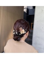アップスタイル/結婚式ヘア/パーティーヘア