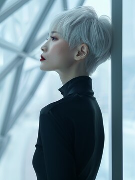 アルトリスト(Altruist Aging×HAIR&SPA) ☆イメチェンピンクベージュアンブレラカラー前髪クールショート