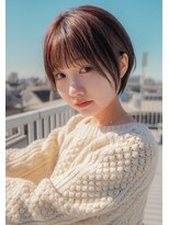 イチイ 巣鴨店(ichii)&nbsp;大人可愛い小顔ショートボブ白髪ぼかしハイライト20代30代40代