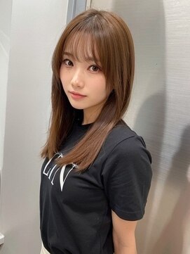 ノイズオオサカ 梅田店(NOISM OSAKA) 小顔外ハネミディアムアッシュ20代30代40代くびれミディ韓国ヘア