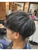 シルバーメッシュマッシュスタイル