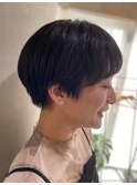 ショートへア/骨格矯正/モード/黒髪ショート