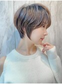 □ウェーブミディアム似合わせカットメルティカラーショート/