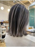 大人気コントラストバレイヤージュ白髪ぼかし◎20代~50代
