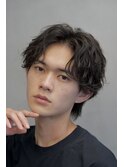 渋谷メンズマッシュウルフカット緩めシャドウパーマルーズパーマ