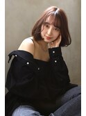 【Blanc】タッセルボブ＿ショコラアッシュ ＿ふんわりカールボブ