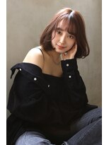 ブラン 梅田(Blanc)&nbsp;【Blanc】タッセルボブ＿ショコラアッシュ ＿ふんわりカールボブ