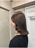 くびれヘア/暗めカラー/アプリコットオレンジ/縮毛矯正