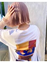 レック(Rec.)&nbsp;切りっぱなしボブ/ダブルカラー/ピンク