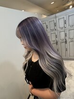 サイ(PSY)&nbsp;ラベンダー×シルバー／池袋/ダブルカラー／ハイトーン