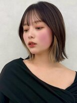 ロエ 元町店(Loe) 元町レイヤーカット韓国ダブルカラー顔周り前髪カットボブ