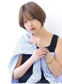 夏ミルクティーブラウン小顔ショート