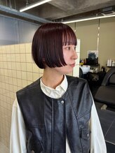 《ボブ》顔周りで差がつく♪抜け感のあるデザインボブ♪