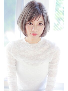エイト新宿店(EIGHT shinjuku) 【EIGHT 新宿】王道ボブ×ショートバング×ミルクティーカラー