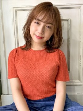 ヘアーアンドメイク シークタチカワ 立川店(Hair&Make Seek) 【seek 芝】ミルクティーブラウン×外ハネミディ