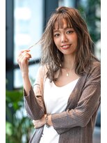 ケアリー 武蔵小杉(Carelly)&nbsp;大人かわいい前髪セシルカットココアブラウンフリンジウェーブ