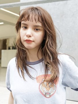 エリマ 調布(elima) ミルクティーベージュダブルカラーインナーカラー韓国20代前髪