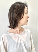 【FOLK】ブリーチなしナチュラルハイライト☆似合わせ外ハネボブ