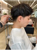 アップバング/ツーブロックマッシュ/コンマヘア[肥後橋駅]
