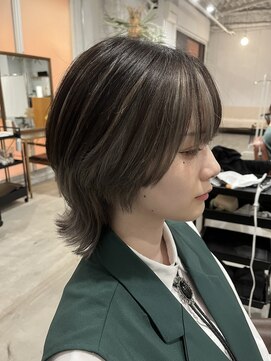 アオゾラヘアーカミノウラ(AOZORA HAIR kaminoura) グレージュ×ウルフ