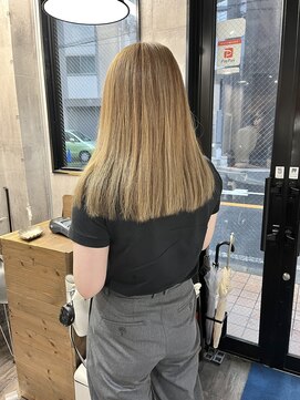 ハグ 横浜(HUG) 色素改善ハイライトカラー＊ハイベージュ