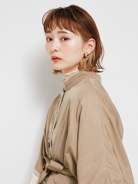 オンク 新宿(onk) 黒髪/グレーベージュ/レイヤーロング/前髪パーマ[新宿駅]