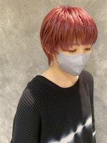 トレヘアー 京都 烏丸(tRe hair)&nbsp;くすみピンクのショートスタイル