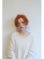 似合わせ/白髪ぼかし/インナーカラーに特化した髪質改善サロン 元住吉 武蔵小杉&nbsp;大人オレンジヘア×大人ショート