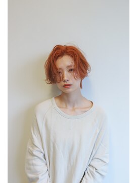 似合わせ/白髪ぼかし/インナーカラーに特化した髪質改善サロン 元住吉 武蔵小杉 大人オレンジヘア×大人ショート