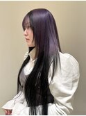 【廣川】ルーツカラー/ローライト/パープルカラー/前髪カラー