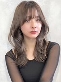 髪質改善大人顔周り似合わせカットレイヤーラベンダーベージュ