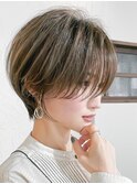 大人ショートボブ 20代30代40代ヘア 小顔