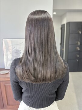 ヘアー アイス 御器所本店(HAIR ICI) ブリーチなしカラー深めグレージュ秋カラー冬カラー