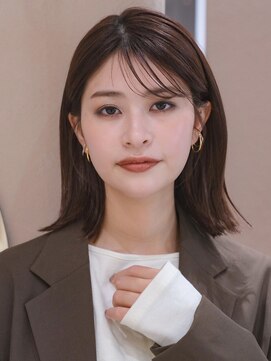 ガーデンヨコハマエスト(GARDEN YOKOHAMA est) ボブルフ 小顔 ミディアム ボブ レイヤー シースルーバング