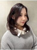 大人ガーリー/バタフライカット/ミディアムレイヤーカット/横浜