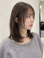 アクロ 梅田店(ACRO)&nbsp;艶ブラウンナチュラルレイヤーミディ