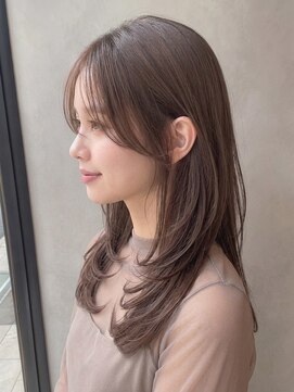 モッズヘア 越谷(mod's hair) 秋カラーブリーチなしハッシュカット韓国レイヤーロングp越谷