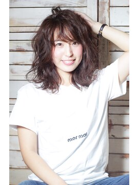 ララテラス(LaLa Terrace) 【LaLaTerrace】無造作ウェーブ×ベリーピンク