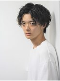 刈り上げセンターパートフェザーパーマサーフカールr