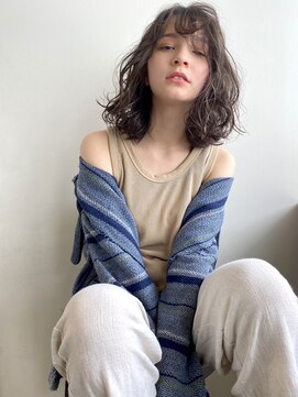 ミラバイグリーン(Mira by green) 無造作パーマ×シアーグレージュ【デザインカラー】 02