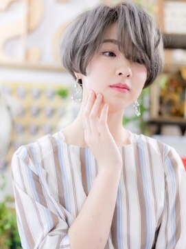 カバーヘア イヴ 戸頭店(COVER HAIR EVE) ★グレイアッシュxフェザーバング小顔ミニウルフ10代20代30代★8
