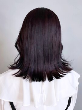 アイティーバイアルバム 八王子店(IT by ALBUM) ディープラベンダー_チェリーブラウンフェミニンロング_ba405551