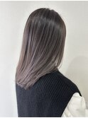 ラベンダーグレーバレイヤージュ_チェリーブラウン_フェミニン