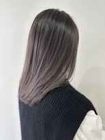 イト(ito.)&nbsp;ラベンダーグレーバレイヤージュ_チェリーブラウン_フェミニン