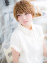 斜めバングハイライト小顔マッシュショートh2越谷10代20代30代